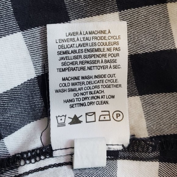 Black and White Plaid blouse - Picture 5 of 6